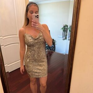 Revolve sequin slip mini dress